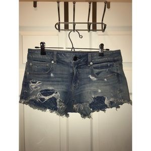 AE shorts with crochet pockets